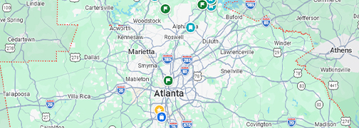 Atlanta metro service area map